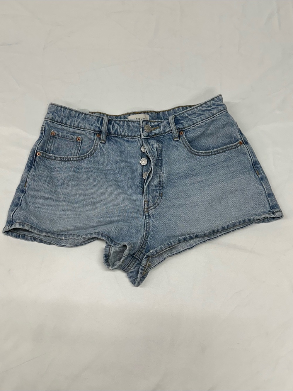 PacSun Light Blue Button-Fly Denim Shorts